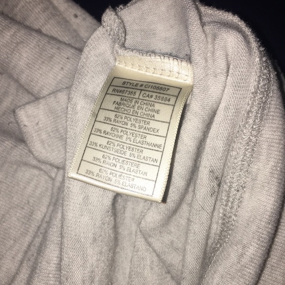 Grey hooded lace up long sleeve top - Picture 3 of 4